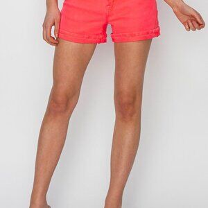 Hazel Blues® |  RISEN High Rise Cuffed Denim Shorts
